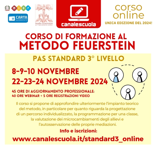 Corso PAS Standard 3° livello, novembre 2024