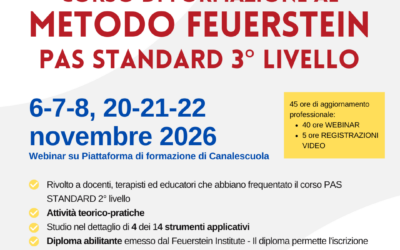 Corso PAS Standard 3° livello, novembre 2026